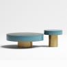 Buy cheap Elegant SS Steel Furniture Marble Coffee Table Set With Brushed Leg from wholesalers