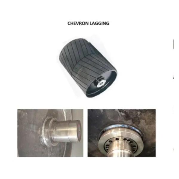 Buy cheap Conveyor Belt Pulley with Herringbone Chevron Rubber Lagging from wholesalers