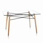 Buy cheap North Europe EAM toughened glass table household simple modern fashion rice from wholesalers
