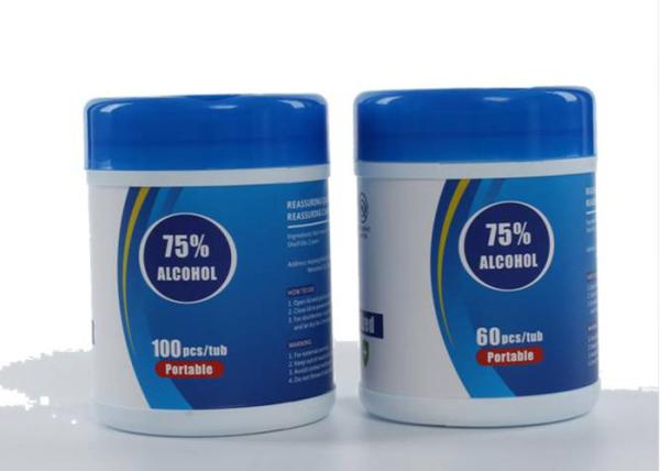 Buy cheap 60pcs Nonwoven 75% Alcohol Disinfectant Wipes / Wet Cleaning Wipes Safe from wholesalers