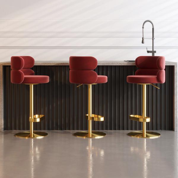 Buy cheap High Rebound Sponge Breakfast Bar Stools For Cafe / Kitchen / Hotel from wholesalers