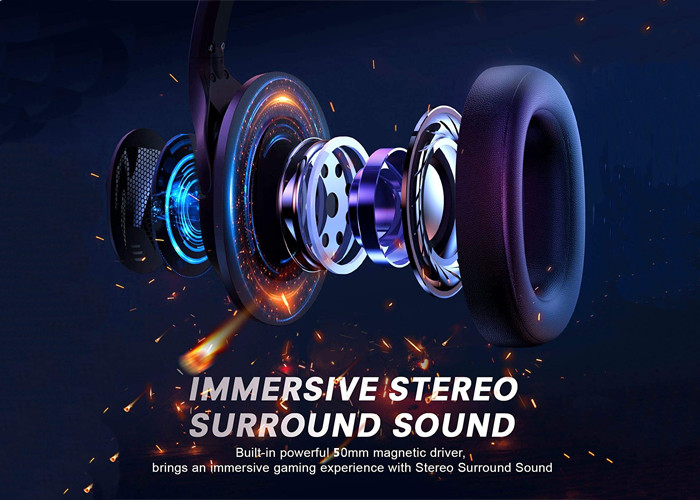 Braided Cable 7.1 Surround Sound Headsets Omnidirection For PC
