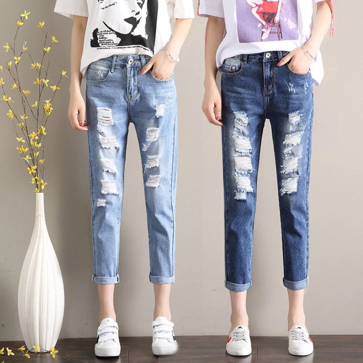 168cm-170cm Brushed 100% cotton Black Denim Fabric Denim Cloth Material Boyfriend Style