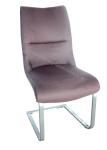 Stylish Modern Chrome Dining Chairs Leathaire Technical Fabric PU Look Surface