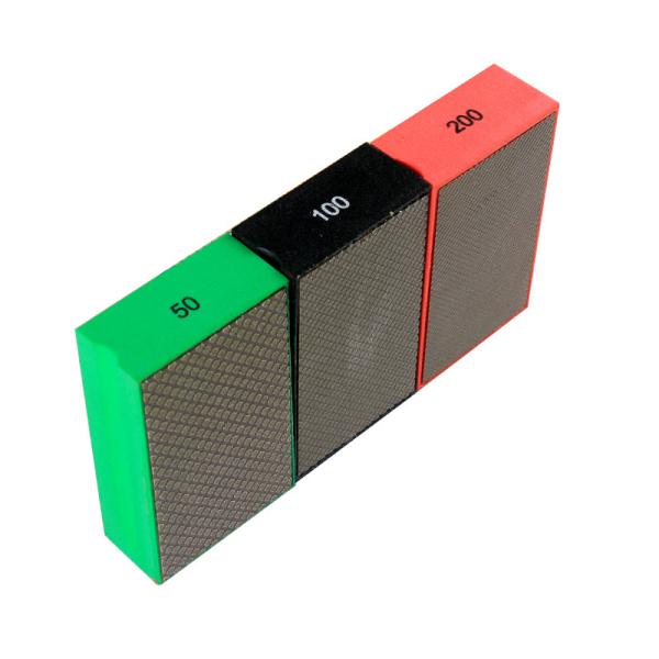 Buy cheap 55*90mm Electroplated Diamond Hand Polishing Pads For Concrete from wholesalers