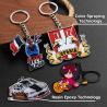 Buy cheap Die Cut Zinc Alloy Enamel Keychains Cartoon Anime Type Customized from wholesalers