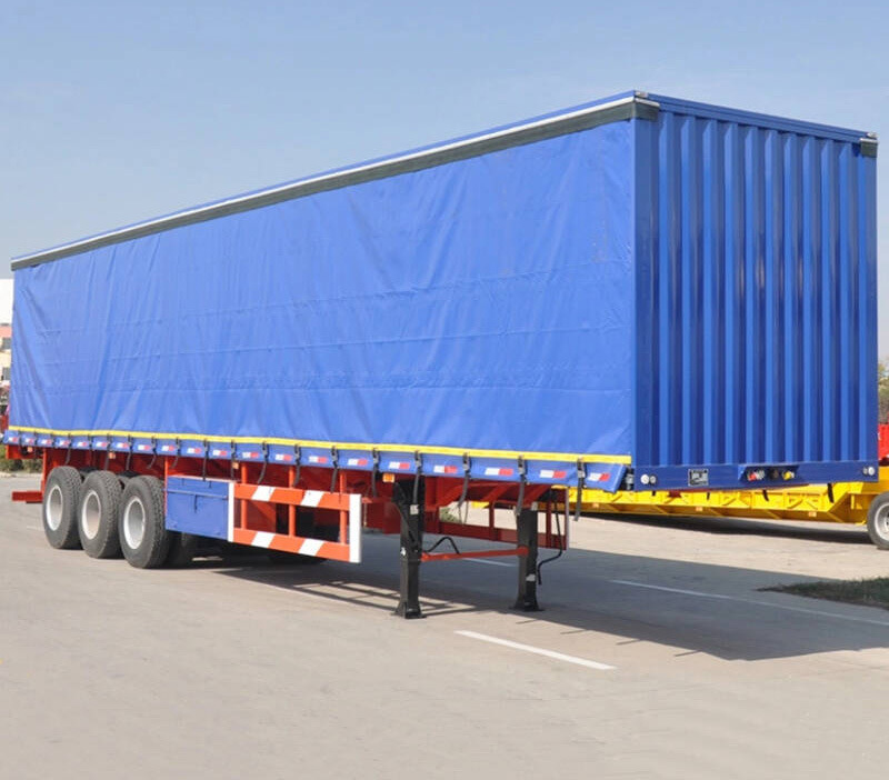 3 Axle Truck Semi Trailer Cargo Side Curtain Semi Trailer