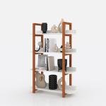 Four Tier Wooden Storage Rack Glaze For Bedroom Living Room Office Kitchen