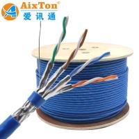 Buy cheap SSTP SFTP CAT8 CAT7E Network Cable 40G High Speed 2000Mhz Double Shielded 22AWG product