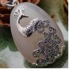 Buy cheap Sterling Silver Peafowl Style White Chalcedony Pendant Neclace (041001) from wholesalers