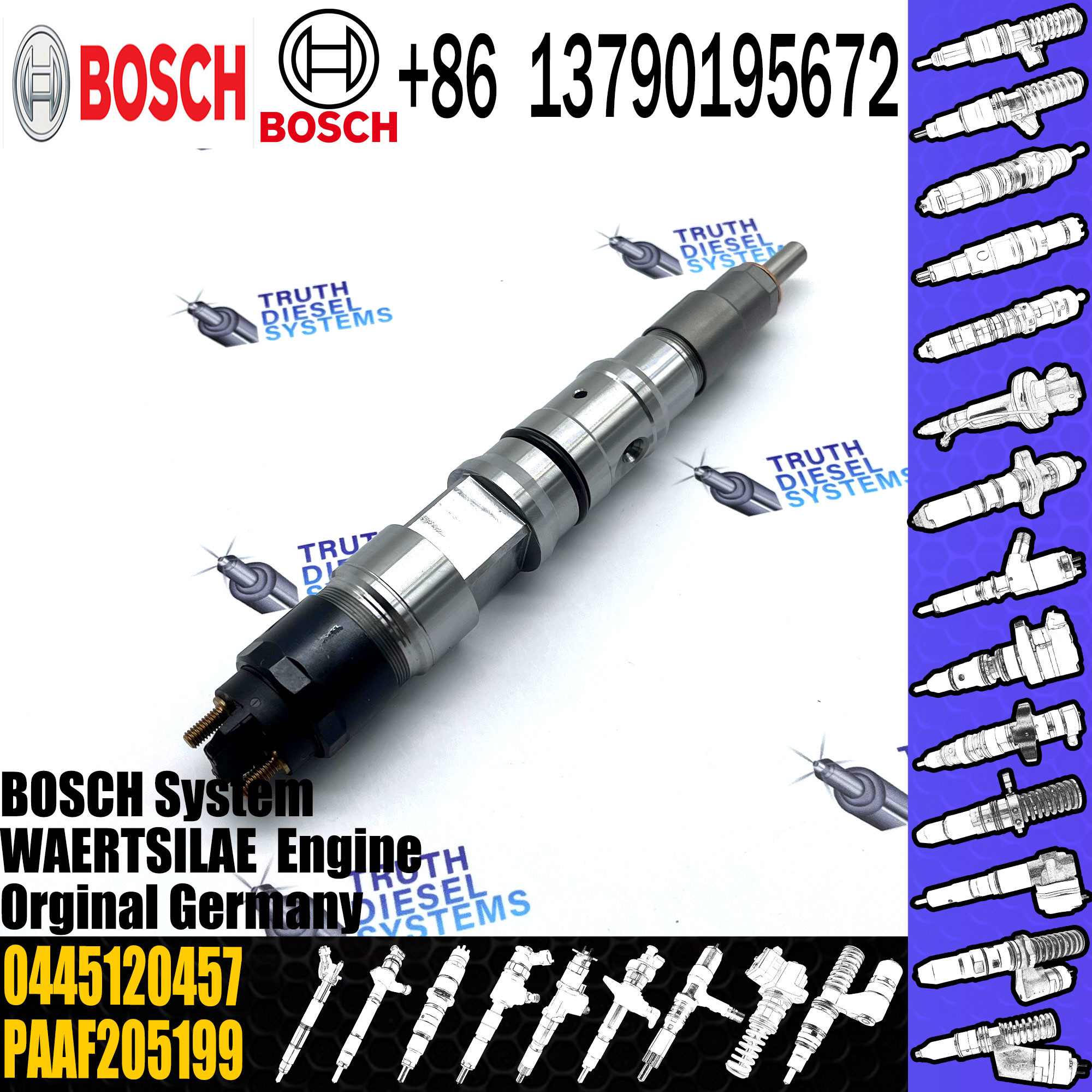 Diesel Fuel Injector 0445120457 Common Rail Injector 0445120457