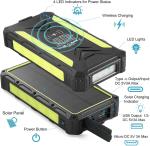 Fast Charging Wireless Solar Power Battery Bank 30000mAh High Capacity