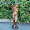 Buy cheap Customized outdoor garden decoration, life-size bronze statue of a bird feeding girl from wholesalers
