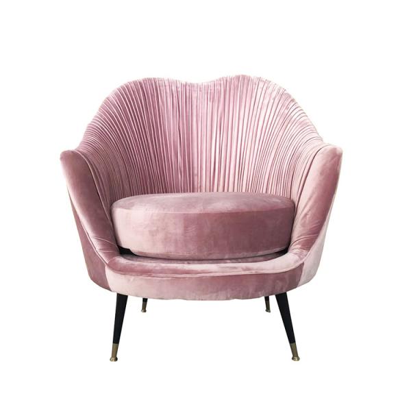 Buy cheap Modern design metal base velvet fabric french event sofa for wedding,living room sofa 1-seater from wholesalers