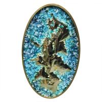 Buy cheap Round Abstract 3D Metal Art Painting Handmade Ink Paintings Wall Arts With Frame product