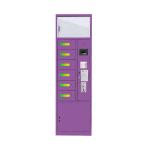 Airport 6 Doors Coin-Operated Cell Phone Steel Storage Cabinet USB Cable