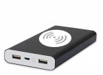 Aluminum 10000mAh Polymer Battery QI Wireless Fast Charging Power Bank