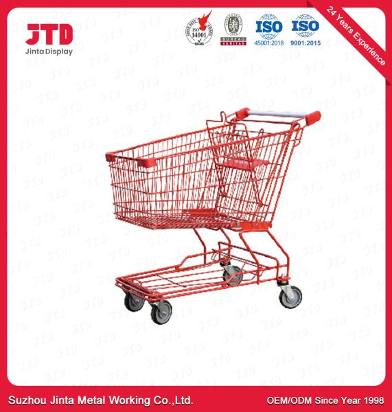 Buy cheap Supermarket Metal Shopping Trolley Surface With Customized Logo from wholesalers