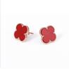 Buy cheap Four-leaf clover shape Acrylic stainless steel earrings Titanium steel hypoallergenic color earrings from wholesalers