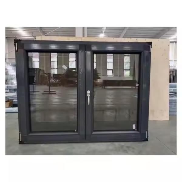 Buy cheap Dark Gray PVC Tilt And Turn Window UPVC Tilt Turn Casement Windows For Home from wholesalers