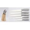 Buy cheap Full stainless steel 5PCS Kithen knife set in wooden block food grade from wholesalers
