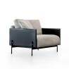 Buy cheap Customized Fabric Living Room Arm Chair / Printed Logo Light Blue Armchair from wholesalers
