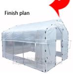 Agricultural Glass Green House for Commerical,Pop up Greenhouse Eco-friendly
