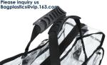 Professional Clear Makeup Cosmetic Bag PVC Carry Bag With 7 Extra Magnet Pockets
