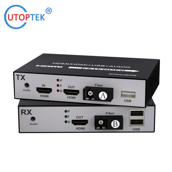 compressed HDMI Video+Audio+USB KVM over fiber optical extender HDMI fiber optical media converter