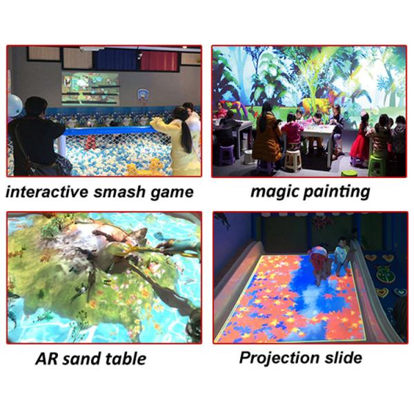 Playground Interactive Floor Projection Games Trampoline 2.1 X 2.1M Easy Installation