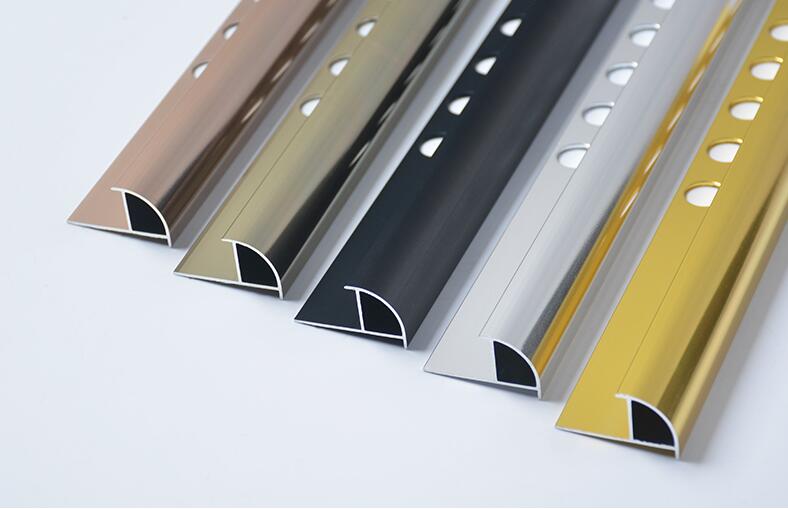Durable Aluminium Tile Edge Trim Protection Silver Color Tile Strip