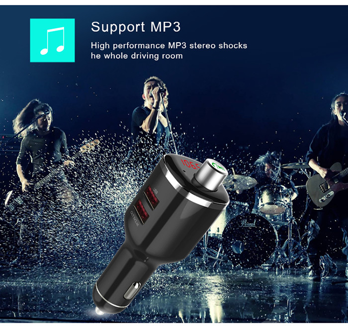 Car MP3 Player FM Transmitter Bluetooth Car Audio Adapter Automatic Power - Off Memory
