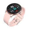 Buy cheap Waterproof 3ATM Fitness Tracker Smart Watch Pink Round Sport Silicone Strap from wholesalers