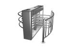 316 Stainless Steel Speedgate Turnstile Half Height Revolving Door With Railing