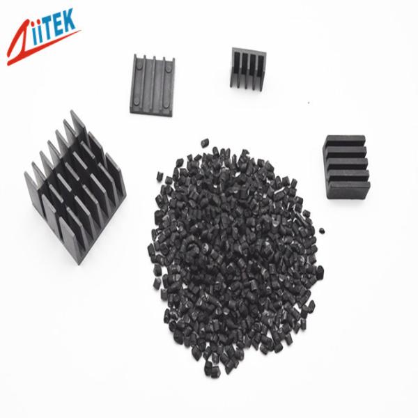 black 150℃ Nylon Heat Sinking Thermal Conductive Plastic TCP 300PS-01PA , 0.8W
