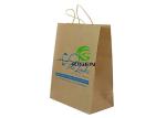 Custom Retail Craft Brown Paper Bags , Packaging Kraft Shopping Bags With Handle