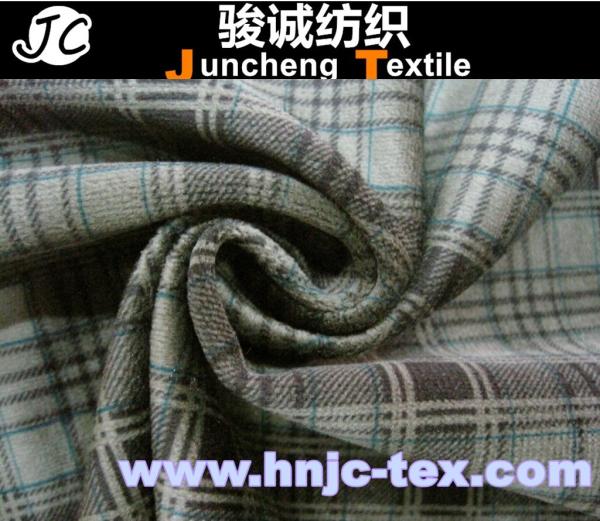 Buy cheap 100% polyester plaid cotton imitation velvet fabric/grid printing Imitation Cotton Velvet from wholesalers