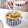 Buy cheap Business Gifts Modern Customized Ceramic Ramen Bowl Set With Handles Blue And Green from wholesalers