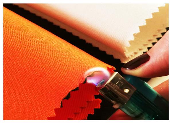 Buy cheap FR 100% Cotton Red And Orange Colors Fireproof Fabric For Safety Garments To Firefighter from wholesalers