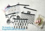 swimwear packaging bags, slider zipper pvc pouch glitter clear plastic vinly k
