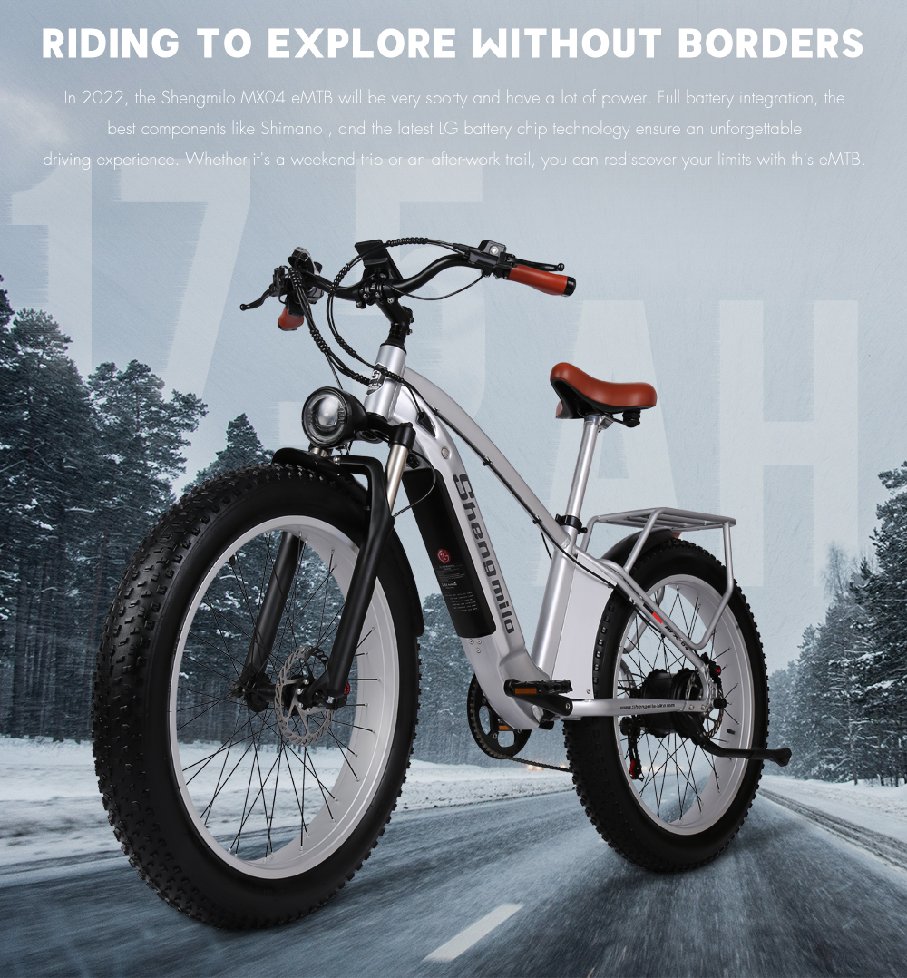 48V 17.5AH LG Battery Retro Electric Bike With Front Suspension 1000W Motor Power