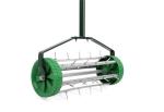 Portable 3.6kg Residential Lawn Aerator Metal And Plastic Manual Aerator Roller