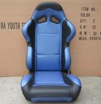 Black And Red Sport Racing Seats Universal Cars Parts Foldable With Safety Belts