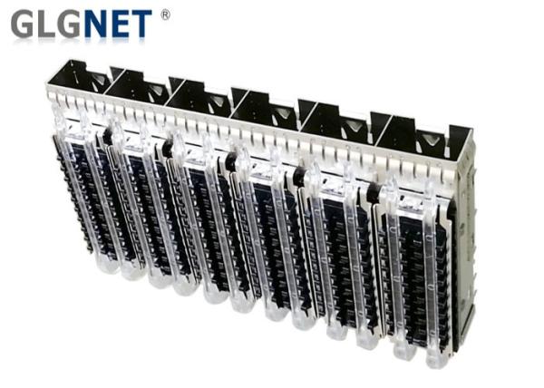 Buy cheap Light Pipe Heat Sink SFP Cage Connector Six Ports In Ganged Structure from wholesalers