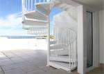 Customized Custom Spiral Staircase Cast Iron Stair Indoor / Outdoor