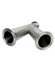 Equal Stainless Steel 304 316 Sanitary Clamped Lateral Tee 45 Degree Y Branch