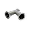 Buy cheap Quick Install Stainless Steel 304 316 Sanitary Clamped Lateral Tee 45 Degree Y Branch Pipe Fitting from wholesalers