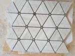 White marble hexagon mosic tile 10mm Thickness For Bathroom / Kitchen