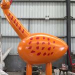 316L Stainless Steel Sculpture Spray Painted Large Metal Giraffe Sculpture