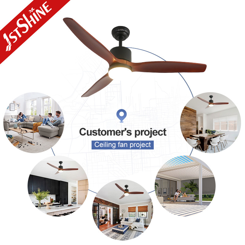 Buy cheap Solid Wood Ceiling Fan With Light 3 Blades Ac Reversible Motor Quite Led Fan Light from wholesalers